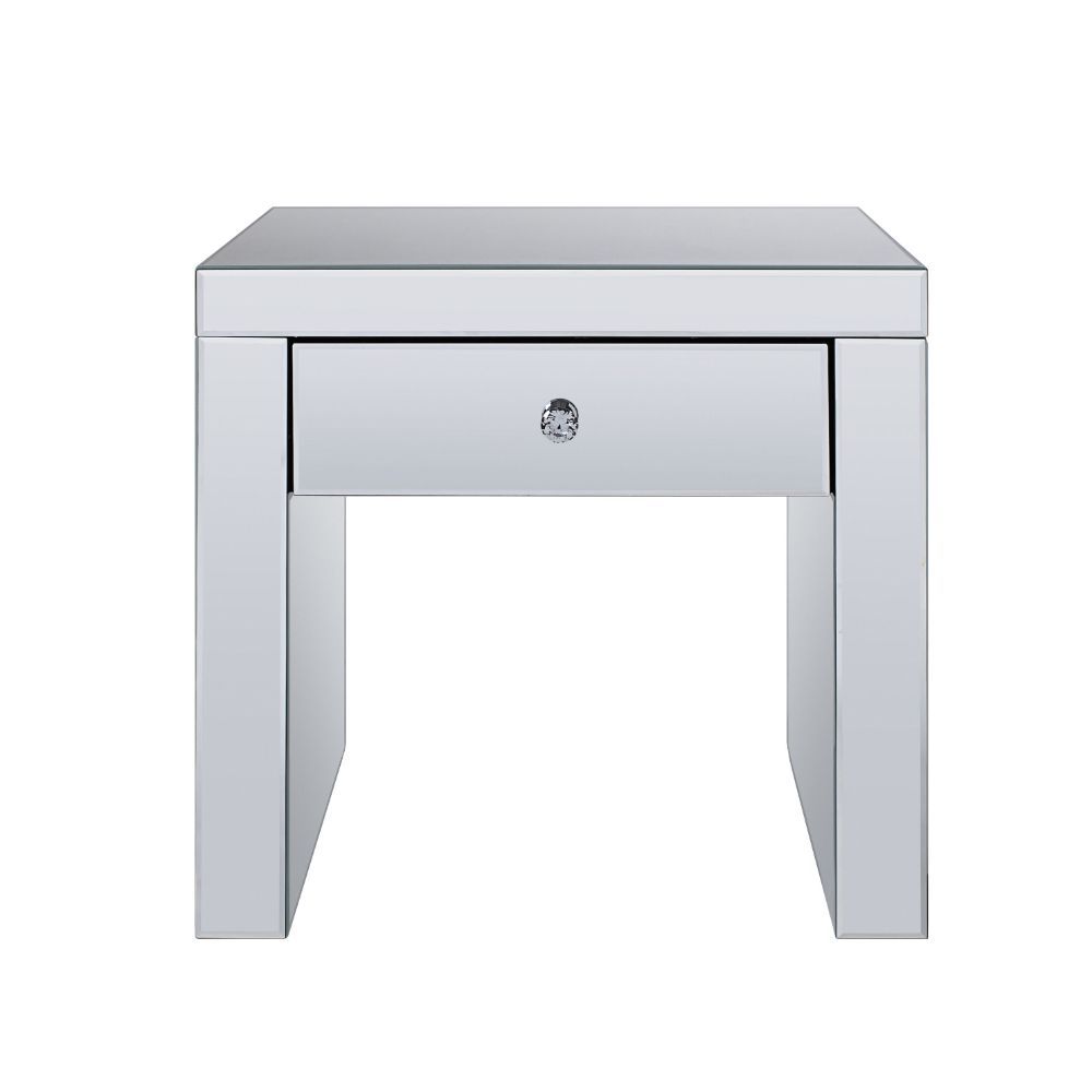 Noralie - End Table - Mirrored & Faux Diamonds - 23" - Tony's Home Furnishings