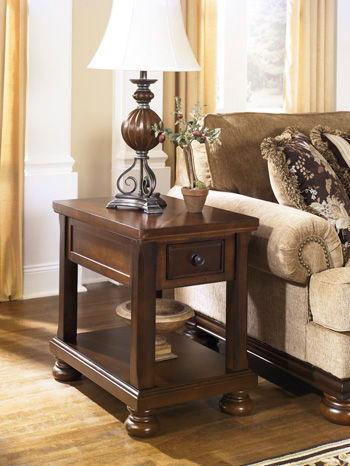 Porter - Rustic Brown - Chair Side End Table Tony's Home Furnishings Furniture. Beds. Dressers. Sofas.
