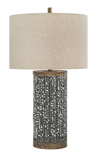 Thumbnail for Dayo - Gray / Gold Finish - Metal Table Lamp Tony's Home Furnishings Furniture. Beds. Dressers. Sofas.