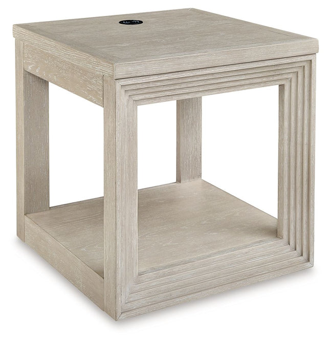 Marxhart - Bisque - Square End Table - Tony's Home Furnishings