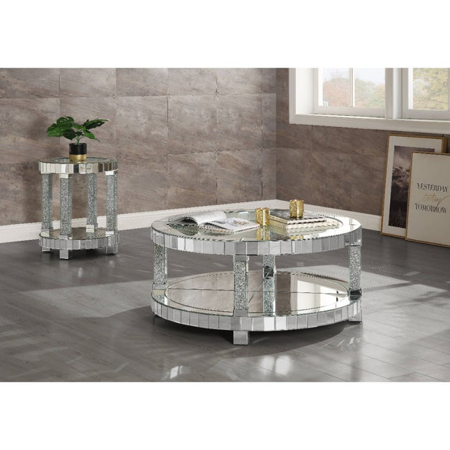 Fafia - Coffee Table - Mirrored & Faux Gems - Tony's Home Furnishings