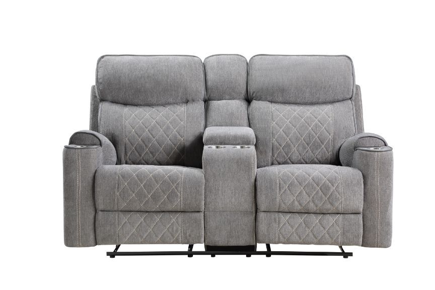 Aulada - Motion Loveseat w/Console and USB Port - Tony's Home Furnishings