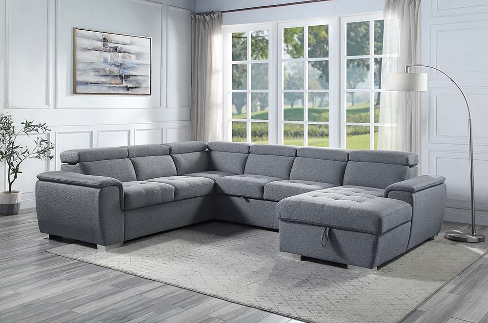 Hanley - Sectional Sofa - Gray Fabric - Tony's Home Furnishings