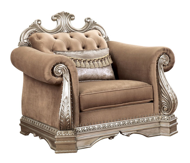 Northville - Chair - Velvet & Antique Silver - Tony's Home Furnishings