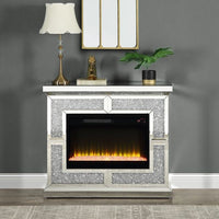 Thumbnail for Noralie - Fireplace - Mirrored & Faux Diamonds - Wood - Tony's Home Furnishings