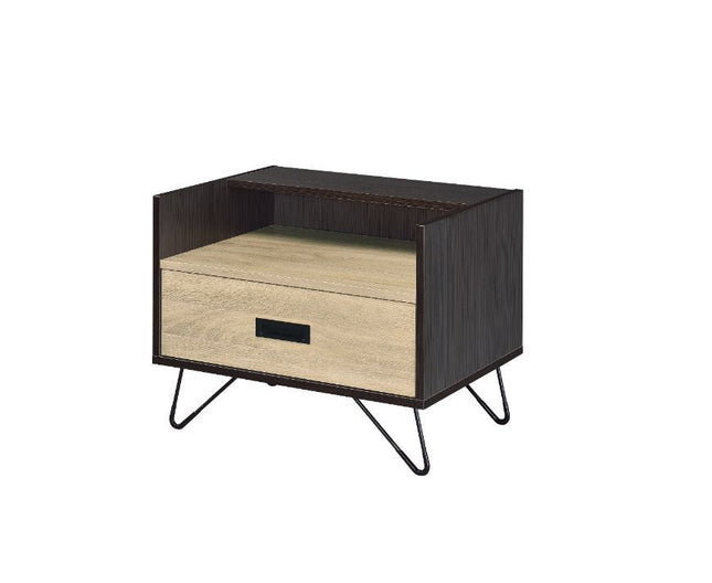 Melkree - Accent Table - Oak & Black Finish - Tony's Home Furnishings