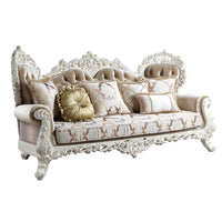 Vanaheim - Sofa - Fabric & Antique White Finish - Tony's Home Furnishings