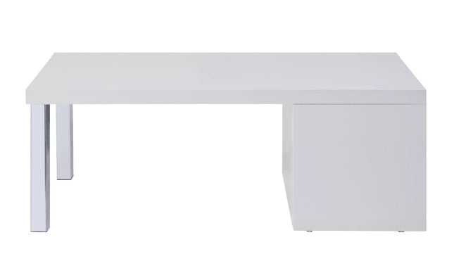 Harta - Coffee Table - White High Gloss & Chrome - Tony's Home Furnishings