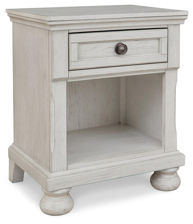 Robbinsdale - Antique White - One Drawer Night Stand Signature Design by Ashley® 