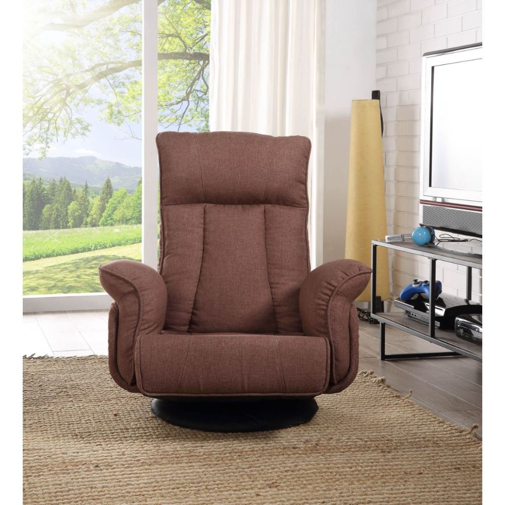 Phemie - Youth Game Chair - Chocolate Fabric - Tony's Home Furnishings