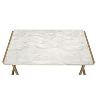 Thumbnail for Boice II - Accent Table - Faux Marble & Champagne - Tony's Home Furnishings