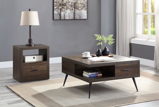 Harel - Coffee Table - Walnut Finish - 17" - Tony's Home Furnishings