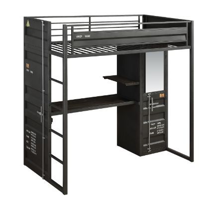 Cargo - Twin Bed - Gunmetal Finish - Tony's Home Furnishings