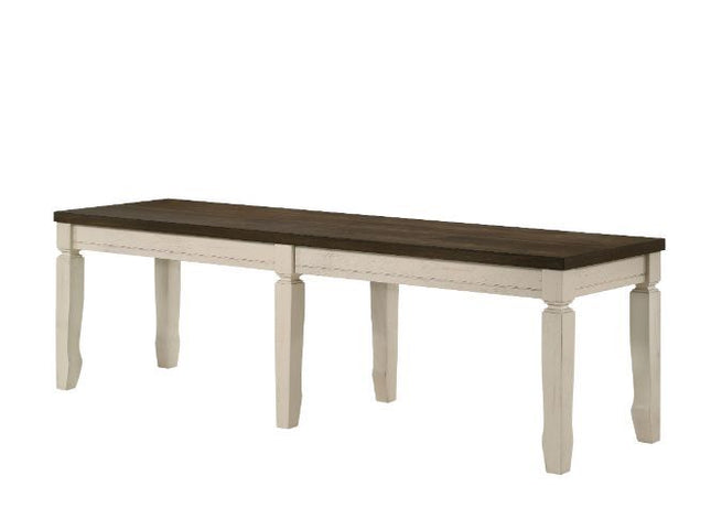 Fedele - Bench - Weathered Oak & Cream Finish - Tony's Home Furnishings