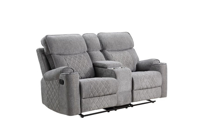 Aulada - Motion Loveseat w/Console and USB Port - Tony's Home Furnishings