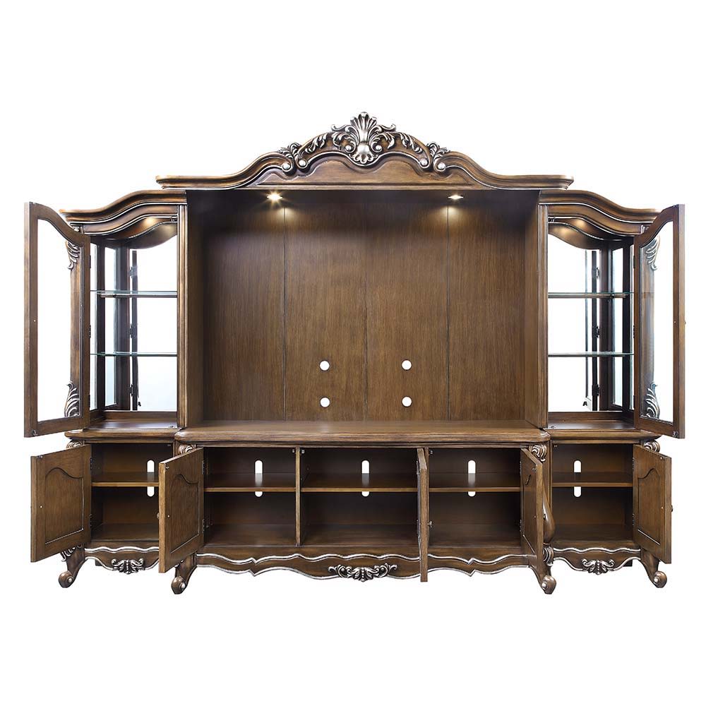 Latisha - Entertainment Center - Antique Oak Finish - Tony's Home Furnishings