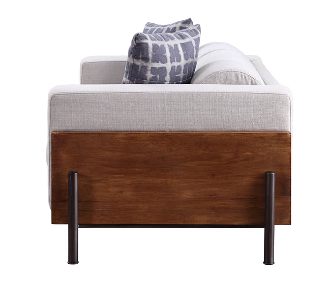 Pelton - Loveseat - Fabric & Walnut - Tony's Home Furnishings