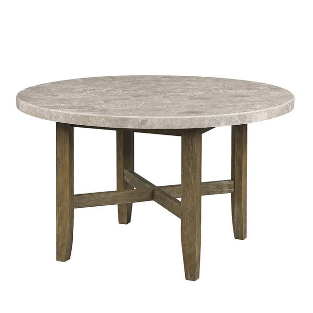 Karsen - Dining Table - Marble & Rustic Oak Finish - Tony's Home Furnishings