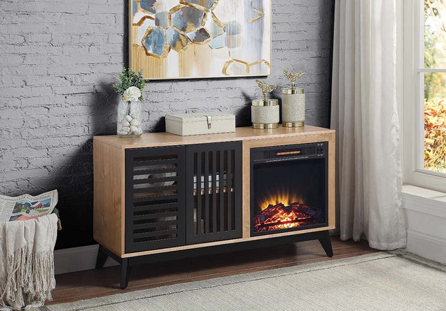 Gamaliel - Fireplace - Oak & Espresso Finish - 26" - Tony's Home Furnishings