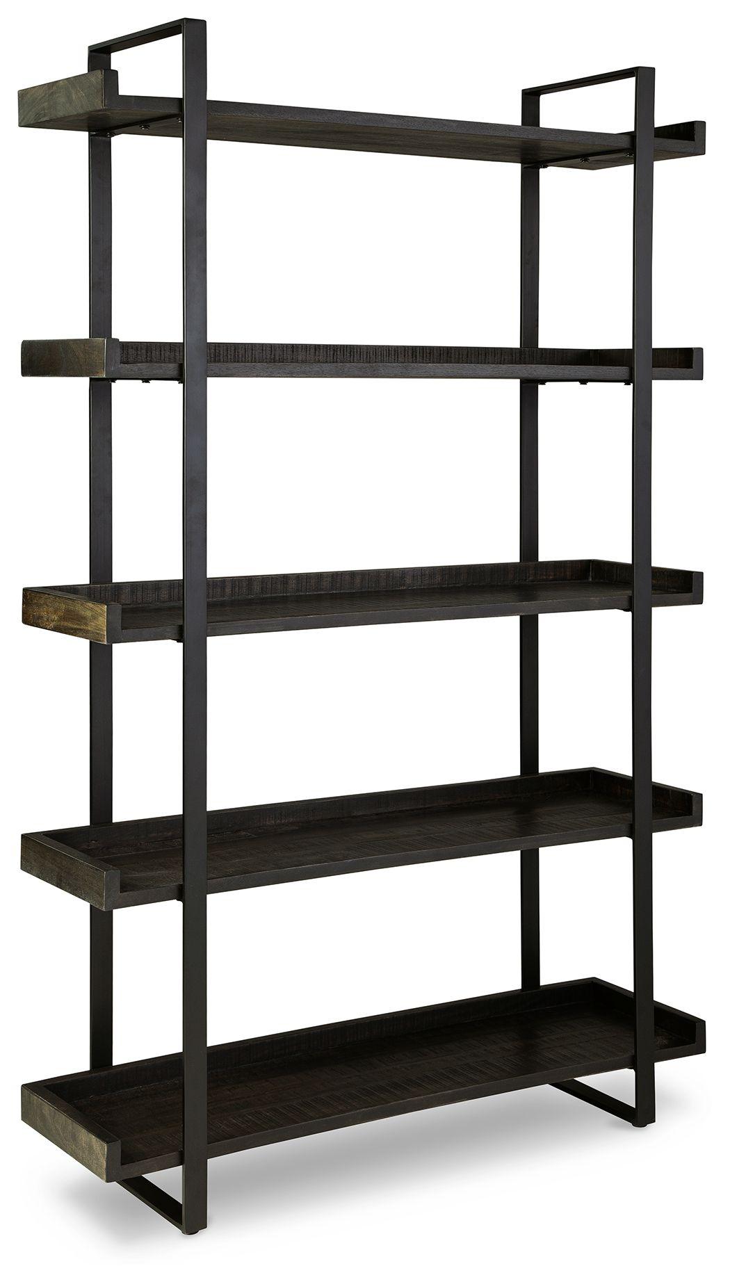 Kevmart - Grayish Brown / Black - Bookcase Tony's Home Furnishings Furniture. Beds. Dressers. Sofas.