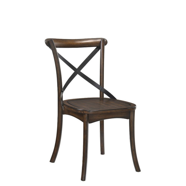 Kaelyn - Side Chair (Set of 2) - Dark Oak & Black - Tony's Home Furnishings