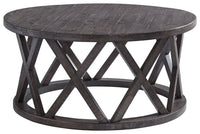 Thumbnail for Sharzane - Grayish Brown - Round Cocktail Table Tony's Home Furnishings Furniture. Beds. Dressers. Sofas.
