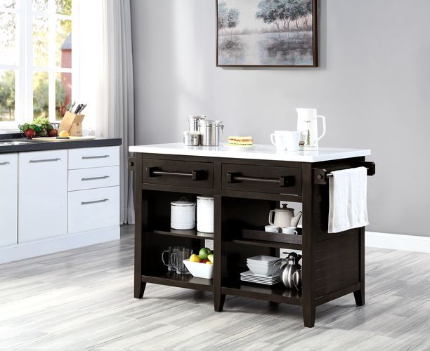 Darwid - Kitchen Island - Brown, Dark - Tony's Home Furnishings