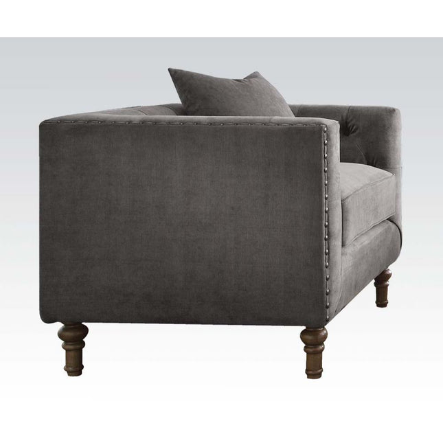 Sidonia - Chair - Gray Velvet - Tony's Home Furnishings