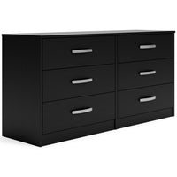 Thumbnail for Finch - Black - Six Drawer Dresser - 29'' Height Tony's Home Furnishings Furniture. Beds. Dressers. Sofas.