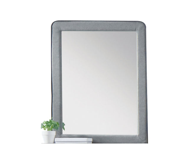 Valda - Mirror - Light Gray Fabric - Tony's Home Furnishings