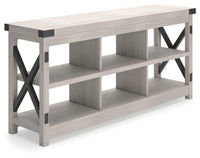 Thumbnail for Bayflynn - White / Black - Large TV Stand Tony's Home Furnishings Furniture. Beds. Dressers. Sofas.