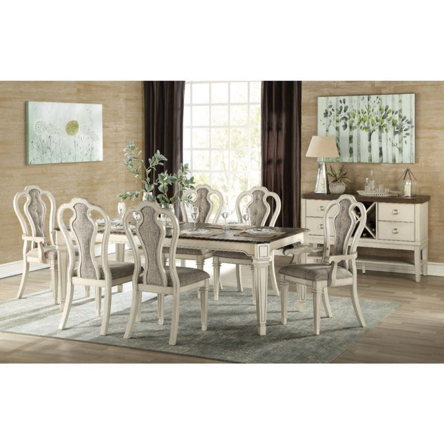 Kayley - Dining Table - Antique White & Dark Oak - Tony's Home Furnishings