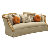 Daesha - Sofa - Tan Flannel & Antique Gold - Tony's Home Furnishings