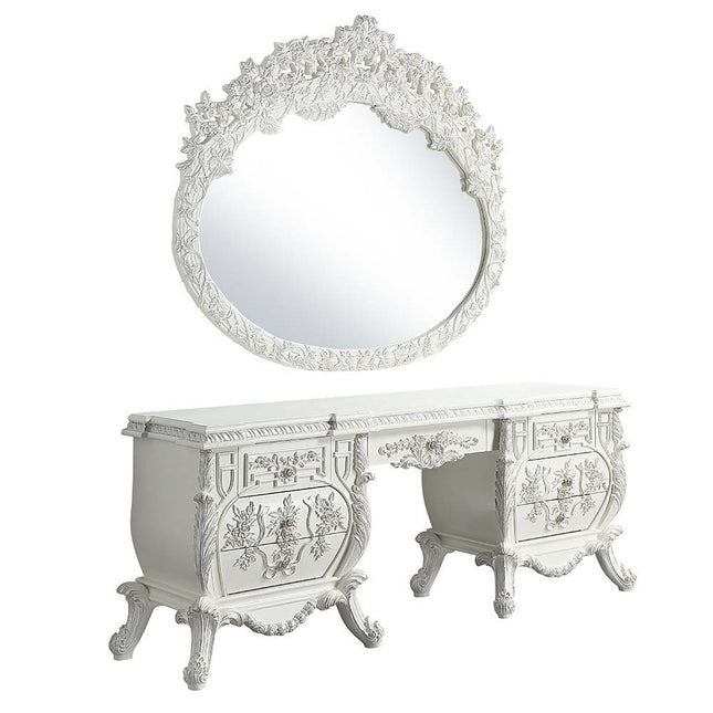 Vanaheim - Vanity Desk - Antique White Finish - Tony's Home Furnishings