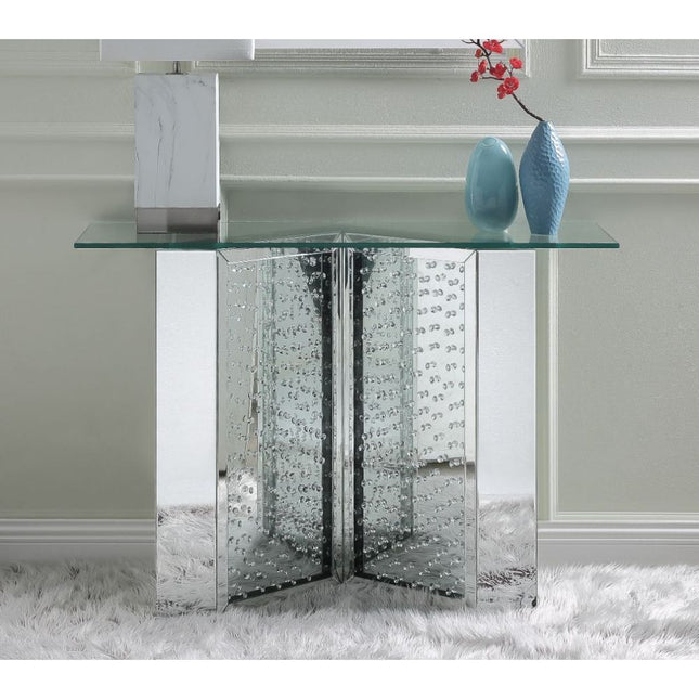 Nysa - Accent Table - Pearl Silver - Wood - 32" - Tony's Home Furnishings