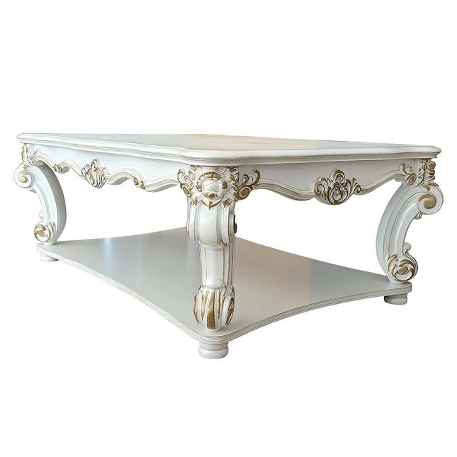 Vendom - Coffee Table - Antique Pearl Finish - Tony's Home Furnishings