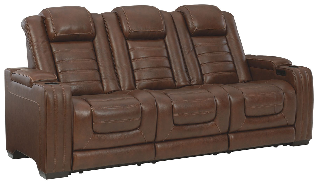 Backtrack - Chocolate - Pwr Rec Sofa With Adj Headrest - Tony's Home Furnishings