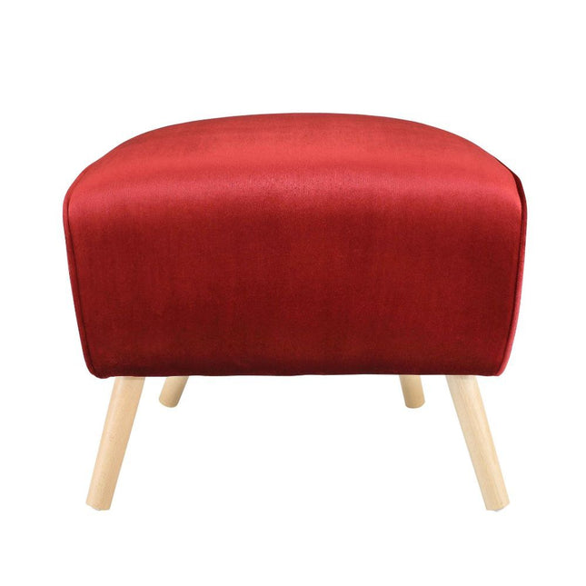 Aisling - Ottoman - Red Velvet - Tony's Home Furnishings