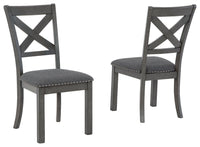 Thumbnail for Myshanna - Gray - Dining Uph Side Chair (Set of 2) Tony's Home Furnishings Furniture. Beds. Dressers. Sofas.