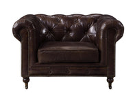 Thumbnail for Aberdeen - Chair - Vintage Brown Top Grain Leather - Tony's Home Furnishings