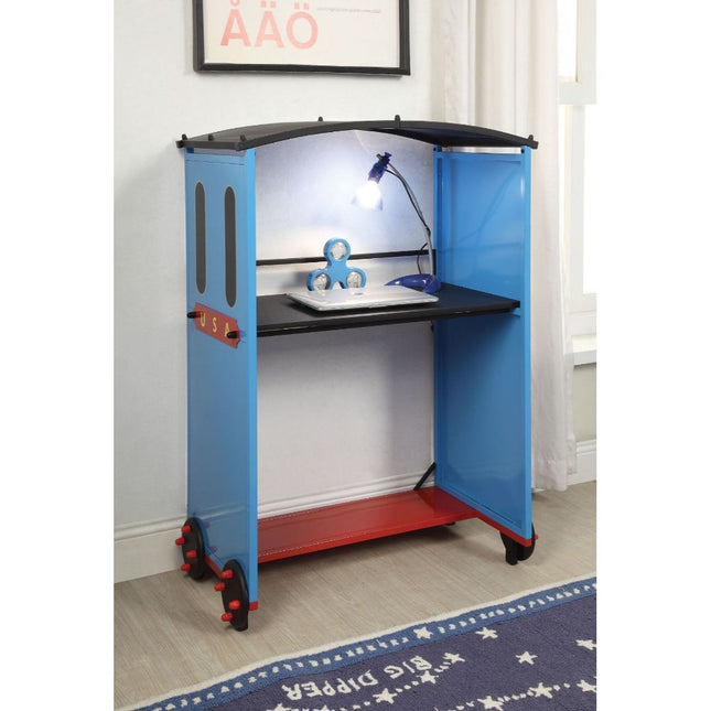 Tobi - Desk - Blue/Red & Black Train - Tony's Home Furnishings