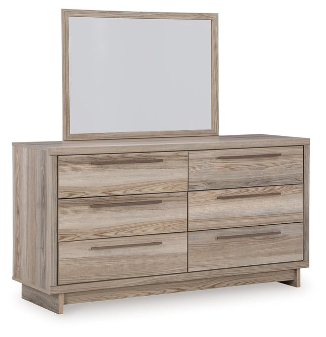 Hasbrick - Tan - Dresser And Mirror - Tony's Home Furnishings