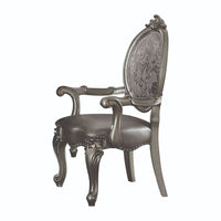 Versailles - Chair (Set of 2) - Silver PU & Antique Platinum - Tony's Home Furnishings