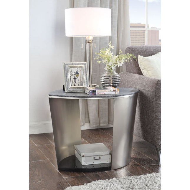 Thyge - End Table - Satin Plated & Glass Stone - Tony's Home Furnishings