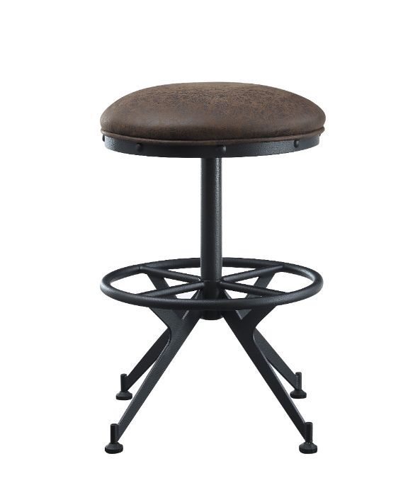 Zangief - Stool (Set of 2) - Salvaged Brown & Black Finish - Tony's Home Furnishings