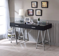 Thumbnail for Coleen - Desk - Black High Gloss & Chrome Finish - Tony's Home Furnishings