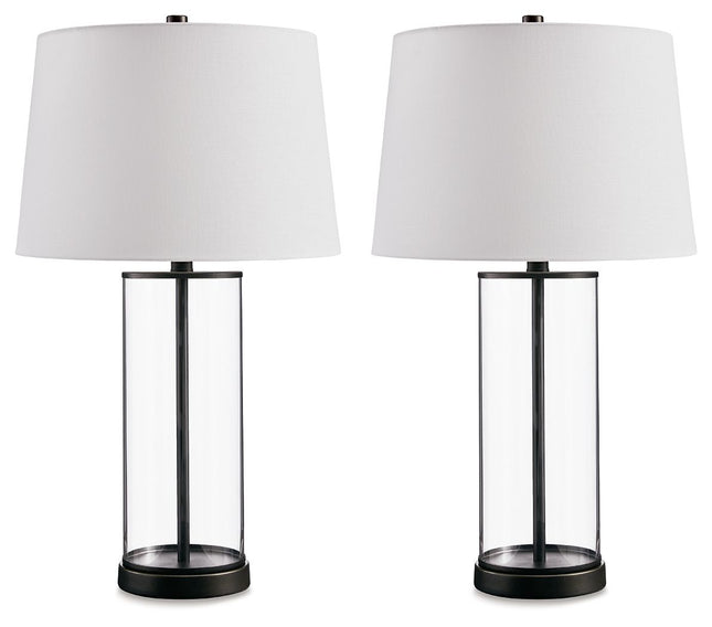 Wilmburgh - Clear / Bronze Finish - Glass Table Lamp (Set of 2) Signature Design by Ashley® 