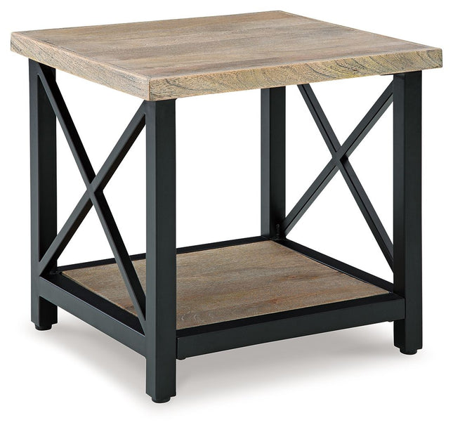 Bristenfort - Brown / Black - Rectangular End Table - Tony's Home Furnishings