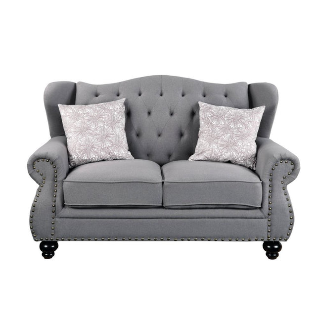 Hannes - Loveseat - Gray Fabric - Tony's Home Furnishings