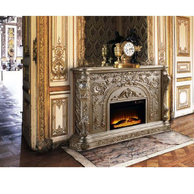 Zabrina - Fireplace - Antique Silver Finish - 49.5" - Tony's Home Furnishings